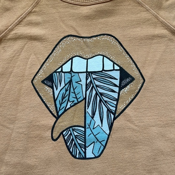 Her Waves ROLLING SINGLE JUNGLE CREWNECK SWEATSHIRT Size L - Picture 2 of 7